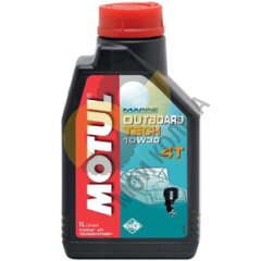 Моторное масло Motul Outboard Tech- 4T 10W 30 полусинтетическое 1 л.