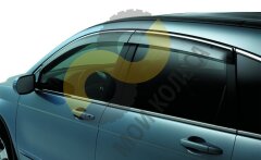Дефлекторы боковых окон накл. PRADAR Opel Mokka/ Buick Encore 12-> 4 шт.с хром.полосой PRADAR (SI 11-00003)