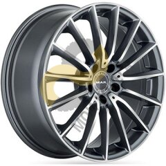 MAK Komet 8.0x19 5x112  ET33 Dia66.6 Gun Metallic Mirror Face ()