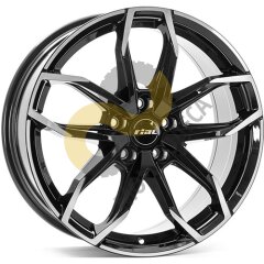 Rial Lucca 8.0x18 5x108  ET45 Dia70.1 Diamond Black Front Polished ()