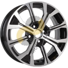 KDW KD1549 6x15 4x100 ET50 Dia60.1 Black Front Polished