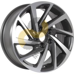 KDW KD1530 6.0x15 4x100 ET46 Dia54.1 Grey Front Polished