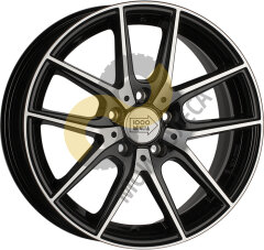 1000 Miglia MM041 7.5x17 5x112  ET45 Dia66.6 Black Polished ()