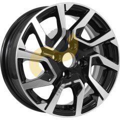 KDW KD1420 5.5x14 4x100 ET40 Dia56.6 Black Front Polished