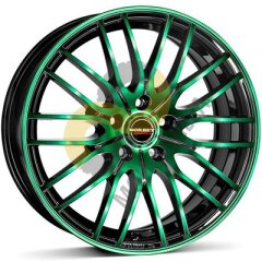 Borbet CW4 8x17 5x112  ET48 Dia72.6 Black Green Glossy ()