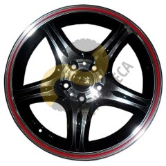 LS Wheels LS319 6.5x15 5x105  ET39 Dia56.6 BKFRL ()