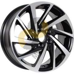 KDW KD1530 6x15 5x100 ET38 Dia57.1 Black Front Polished