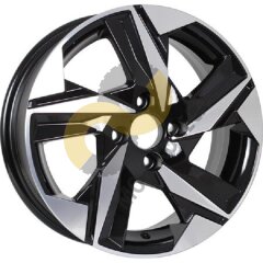 KDW KD1520 6x15 4x100 ET46 Dia60.1 Black Front Polished