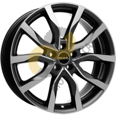 MAK Koln 9.5x21 5x114,3 ET50 Dia76 Gun Metallic-Mirror Face