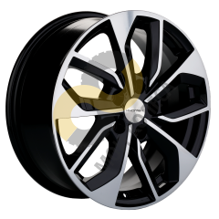 Khomen Wheels KHW1703 7x17 5x112  ET43 Dia57.1 Black-FP ()